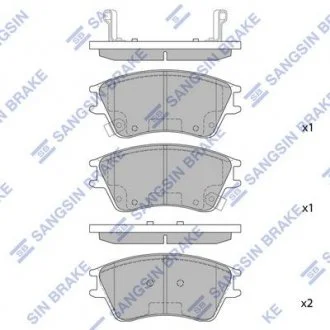 Гальмівні колодки передні Hyundai Elantra (Avante) XD 1.5 Hi-Q (SANGSIN) SP1147