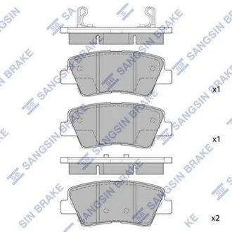 Колодки зад диск TUCS New EF/MAGENTIS/NF 58302-2EA31/58302-3KA31 HQ Hi-Q (SANGSIN) SP1239