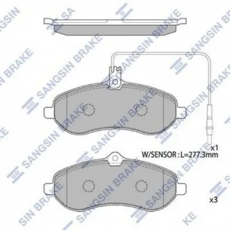 Тормозные колодки дисковые передние Hi-Q (SANGSIN) SP1415