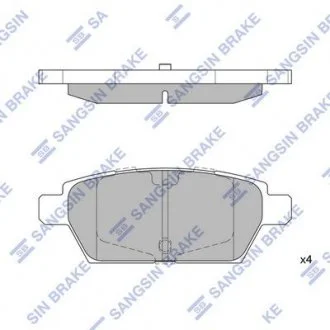 Кт. Гальмівні колодки дискові Hi-Q (SANGSIN) SP1476