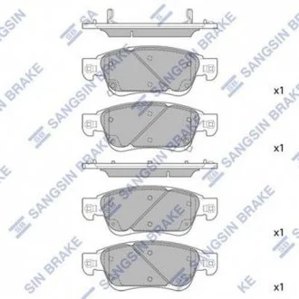 Тормозные колодки дисковые передние Hi-Q (SANGSIN) SP1478