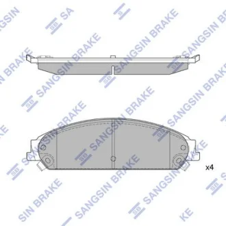 Колодки тормозные передние Chrysler 300 (11-), Dodge Charger (11-) Hi-Q (SANGSIN) SP1509