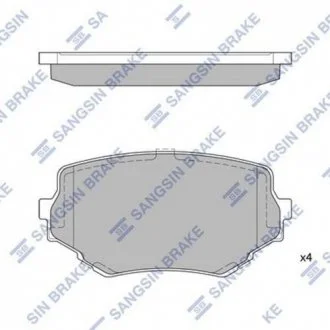 Тормозные колодки дисковые передние Hi-Q (SANGSIN) SP1535