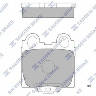 Колодки дискового тормоза Hi-Q (SANGSIN) SP1554