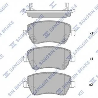 Колодки LOGAN MCV 07-, MICRA 10-,TIIDA 04-, KANGOO II 08- передние (Hi-Q) Hi-Q (SANGSIN) SP1564