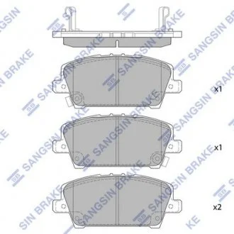Тормозные колодки дисковые передние Hi-Q (SANGSIN) SP1569