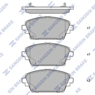 Колодки гальмівні передні Nissan Primera (P12) (02-) HI-Q Hi-Q (SANGSIN) SP1582A