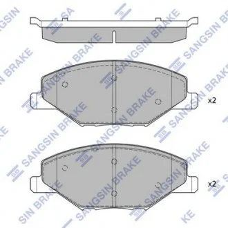 Колодки гальмові дискові передні Hi-Q (SANGSIN) SP1595