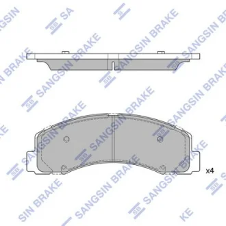 Колодки гальмівні передні Ford F-150 (-18), Expedition (20-), Lincoln Navigator (20-) HI-Q Hi-Q (SANGSIN) SP1624A