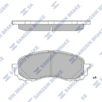 Тормозные колодки дисковые передние Hi-Q (SANGSIN) SP1629