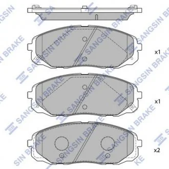 Колодки дискового гальма Hi-Q (SANGSIN) SP1688
