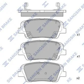 Колодки дискового тормоза Hi-Q (SANGSIN) SP1706