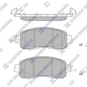 Колодки пер NISSAN TEANA III (J33) Hi-Q (SANGSIN) SP1765