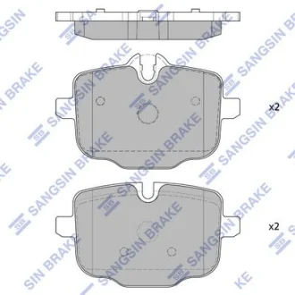 Колодки тормозные задние BMW 5 (F10, F11, F18) (10-), 6 (F12, F13) (11-) Hi-Q (SANGSIN) SP1793
