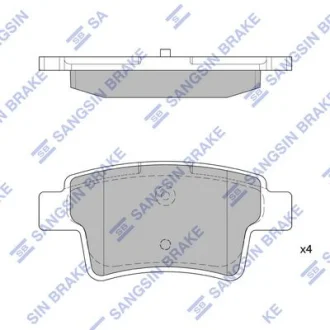 Колодки тормозные задние Citroen C4 Picasso I (07-) Hi-Q (SANGSIN) SP1831