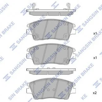 Тормозные колодки дисковые передние Hi-Q (SANGSIN) SP1844