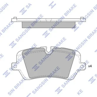 Колодки тормозные задние Land Rover (12-), Range Rover (13-) Hi-Q (SANGSIN) SP1965