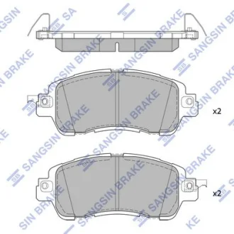 Колодки тормозные передние Toyota Yaris (19-) Hi-Q (SANGSIN) SP1974