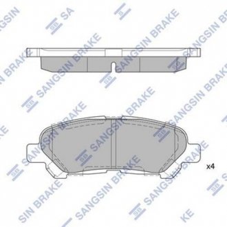 Колодка торм. диск. TOYOTA HIGHLANDER задн. (SANGSIN) Hi-Q (SANGSIN) SP2136