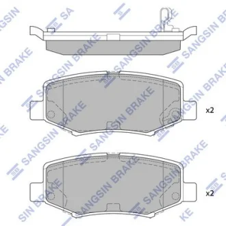 Колодки тормозные задние Dodge Nitro (07-), Jeep Wrangler (08-) Hi-Q (SANGSIN) SP2186