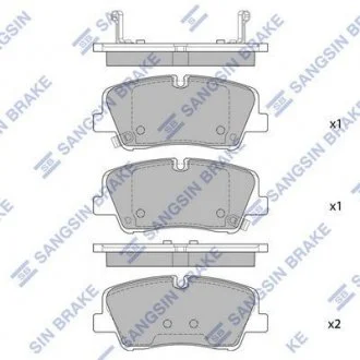 Колодки гальмівні дискові (комплект 4 шт) Hi-Q (SANGSIN) SP4038