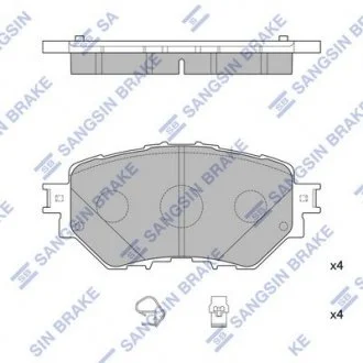 Колодки дискового тормоза Hi-Q (SANGSIN) SP4123