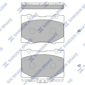 Колодки тормозные дисковые Hi-Q (SANGSIN) SP4141