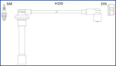Провода высокого напряжения 4 шт. HONDA Civic 1,3-1,6 91-01, Accord 1,8-2,2 90-98 ROVER HITACHI 134520