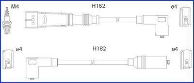 VW Комплект проводів високої напруги Golf II,Passat 1.0/1.8 80- HITACHI 134704 (фото 1)