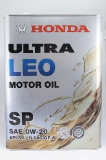 Масло моторное Ultra LEO 0W-20 SP 4л Япония HONDA 0822799974 (фото 1)