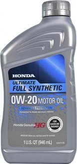 Масло моторное ULTIMATE Full Synthetic 0W-20 0,946л HONDA 08798-9137