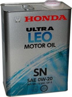 Олія моторна Ultra LEO 0W-20 4л HONDA 0821799974 (фото 1)