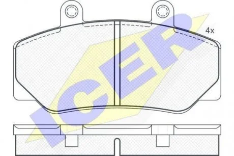 Колодки тормозные /BN571370GDB970 ICER 180837 (фото 1)