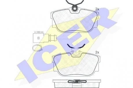 Колодки GDB1326 ICER 181393