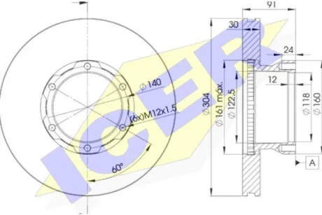 Диск гальмівний ICER 78BD4240-1