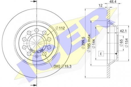 Диск тормозной ICER 78BD5642-2