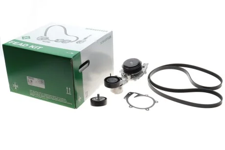 Фото 1 - водяний насос+ комплект поліклинових ременів INA 529 0487 30 Водяний насос+ комплект поліклинових ременів INA 529 0487 30 (фото 1)