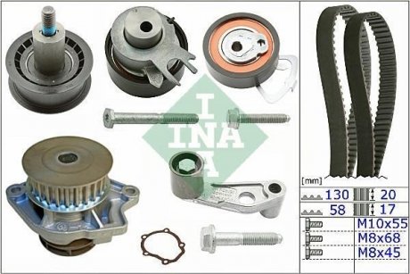 Водяной насос + комплект зубчатого ремня INA 530 0360 30