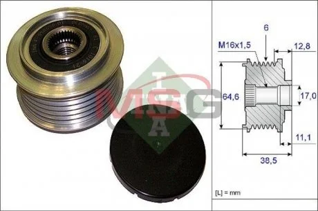 Механізм вільного ходу генератора INA 535 0201 10