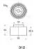 MAZDA Натяжной ролик 626 92- JAPANPARTS BE-312 (фото 2)