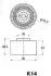 Ролик направляющий Kia Carnival I,II 3.0D JAPANPARTS BE-K14 (фото 2)