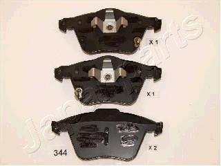 MAZDA Колодки тормозные передние MAZDA 6 2,3 02-. JAPANPARTS PA-344AF