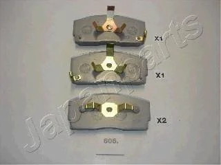 Комплект тормозных колодок, дисковый тормоз JAPANPARTS PA-606AF