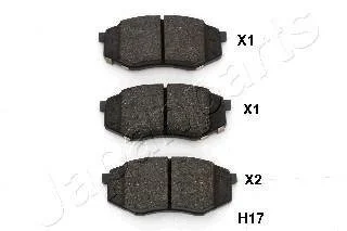 Колодки HYUNDAI перед. IX20 201 JAPANPARTS PA-H17AF