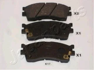 KIA Тормозные колодки Carens,Clarus 1,8i 16V/2,0i 16V JAPANPARTS PA-K17AF (фото 1)