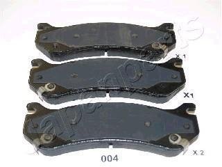 Комплект тормозных колодок, дисковый тормоз JAPANPARTS PP-004AF (фото 1)