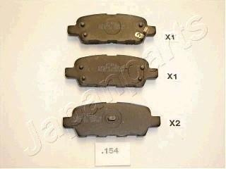 NISSAN Тормозные колодки задние Qashqai, Teana, Tiida, Murano X-TRAIL 06/01- JAPANPARTS PP-154AF