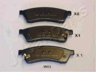 Гальмівні колодки дискові JAPANPARTS PP-W03AF