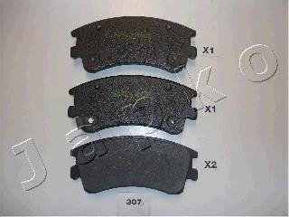 Комплект тормозных колодок, дисковый тормоз JAPKO 50307 (фото 1)