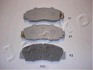 Комплект гальмівних колодок, дискове гальмо JAPKO 50432 (фото 1)